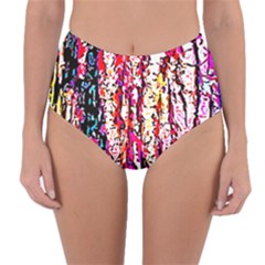 Colorful Bark Reversible High-waist Bikini Bottoms by 3cl3ctix