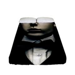 Evil Boy Manikin Portrait Fitted Sheet (full/ Double Size) by dflcprintsclothing