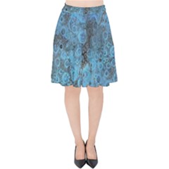 Abstract Surface Texture Background Velvet High Waist Skirt by dflcprintsclothing