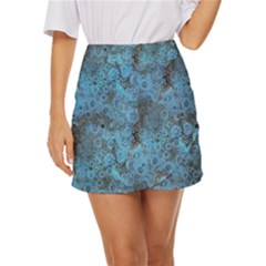 Abstract Surface Texture Background Mini Front Wrap Skirt by dflcprintsclothing