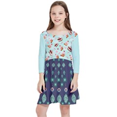 Cake Kids  Quarter Sleeve Skater Dress by NiniLand