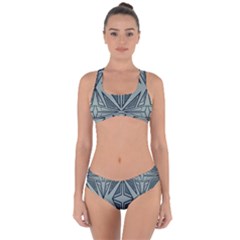 Abstract Pattern Geometric Backgrounds Criss Cross Bikini Set by Eskimos