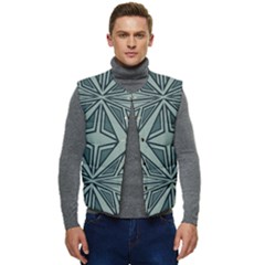 Abstract Pattern Geometric Backgrounds Men s Short Button Up Puffer Vest	 by Eskimos