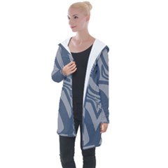 Abstract Pattern Geometric Backgrounds Longline Hooded Cardigan by Eskimos
