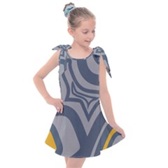 Abstract Pattern Geometric Backgrounds Kids  Tie Up Tunic Dress