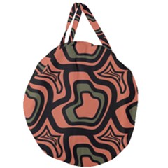 Abstract Pattern Geometric Backgrounds Giant Round Zipper Tote by Eskimos