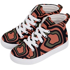 Abstract Pattern Geometric Backgrounds Kids  Hi-top Skate Sneakers by Eskimos