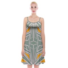 Abstract Pattern Geometric Backgrounds Spaghetti Strap Velvet Dress by Eskimos