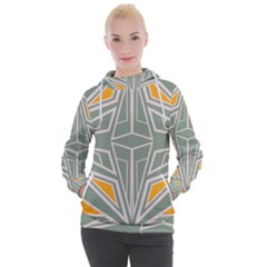 Abstract Pattern Geometric Backgrounds Women s Hooded Pullover by Eskimos