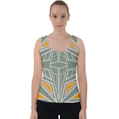 Abstract Pattern Geometric Backgrounds Velvet Tank Top by Eskimos