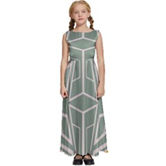 Abstract Pattern Geometric Backgrounds Kids  Satin Sleeveless Maxi Dress by Eskimos