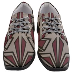 Abstract Pattern Geometric Backgrounds Women Heeled Oxford Shoes by Eskimos