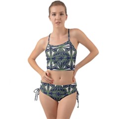 Abstract Pattern Geometric Backgrounds Mini Tank Bikini Set by Eskimos