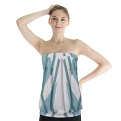 Abstract Pattern Geometric Backgrounds Strapless Top by Eskimos