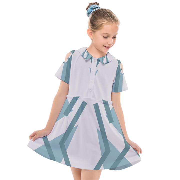Abstract pattern geometric backgrounds Kids  Short Sleeve Shirt Dress