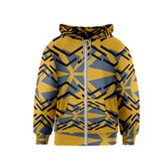 Abstract Pattern Geometric Backgrounds Kids  Zipper Hoodie by Eskimos