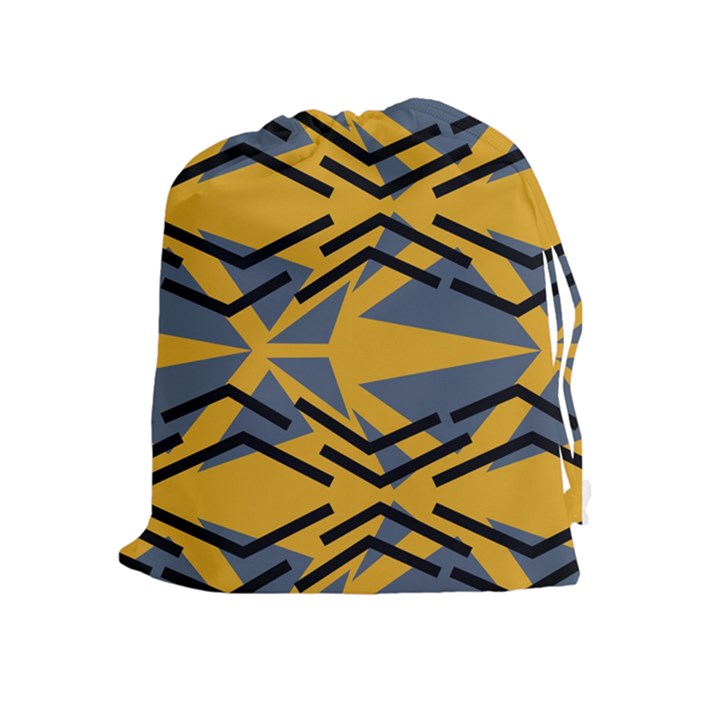 Abstract pattern geometric backgrounds Drawstring Pouch (XL)