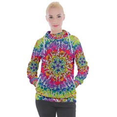 Rainbow Mushroom Mandala Women s Hooded Pullover by steampunkbabygirl