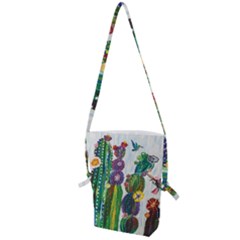 Rainbow Cactus Shirt Folding Shoulder Bag by steampunkbabygirl