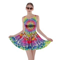 Rainbow Mushroom Mandala Skater Dress by steampunkbabygirl