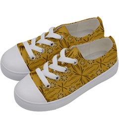 Folk flowers print Floral pattern Ethnic art Kids  Low Top Canvas Sneakers