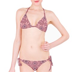 Folk flowers print Floral pattern Ethnic art Classic Bikini Set