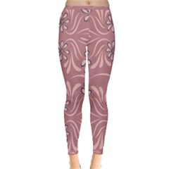 Folk flowers print Floral pattern Ethnic art Inside Out Leggings