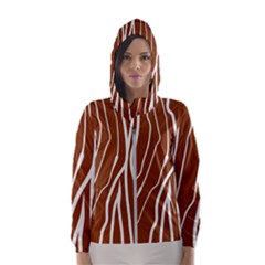 Wooden Texture Vector Background Women s Hooded Windbreaker by Eskimos