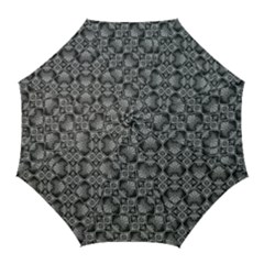 Black And Grey Rocky Geometric Pattern Design Golf Umbrellas by dflcprintsclothing