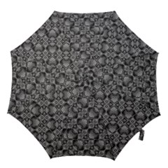 Black And Grey Rocky Geometric Pattern Design Hook Handle Umbrellas (medium)