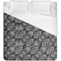 Black And Grey Rocky Geometric Pattern Design Duvet Cover (king Size) by dflcprintsclothing