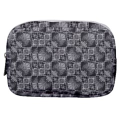 Black And Grey Rocky Geometric Pattern Design Make Up Pouch (small) by dflcprintsclothing