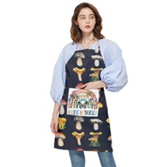 Butterfly Rainbow  Believe In Yourself Adjuste Mushroom Blanket Navy Blue Pocket Apron by AFADesignsCo