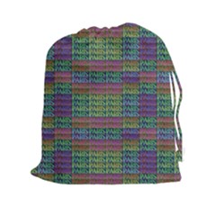 Paris Words Motif Colorful Pattern Drawstring Pouch (2xl) by dflcprintsclothing