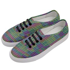 Paris Words Motif Colorful Pattern Women s Classic Low Top Sneakers