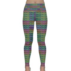 Paris Words Motif Colorful Pattern Lightweight Velour Classic Yoga Leggings by dflcprintsclothing