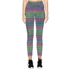 Paris Words Motif Colorful Pattern Pocket Leggings 