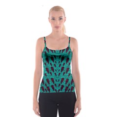 Leaves On Adorable Peaceful Captivating Shimmering Colors Spaghetti Strap Top by pepitasart