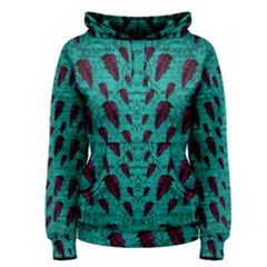 Leaves On Adorable Peaceful Captivating Shimmering Colors Women s Pullover Hoodie by pepitasart