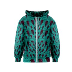Leaves On Adorable Peaceful Captivating Shimmering Colors Kids  Zipper Hoodie by pepitasart