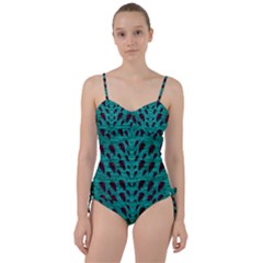 Leaves On Adorable Peaceful Captivating Shimmering Colors Sweetheart Tankini Set by pepitasart
