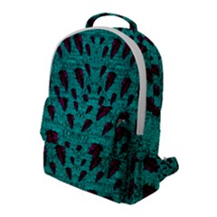 Leaves On Adorable Peaceful Captivating Shimmering Colors Flap Pocket Backpack (large) by pepitasart