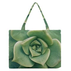 Echeveria Imbricata Closeup Photo Zipper Medium Tote Bag by dflcprintsclothing