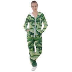 Echeveria Imbricata Closeup Photo Women s Tracksuit by dflcprintsclothing