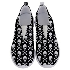 Gothic Punk Skulls And Crossbones No Lace Lightweight Shoes by ArtistRoseanneJones