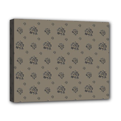 Stylized Cactus Motif Pattern Deluxe Canvas 20  X 16  (stretched) by dflcprintsclothing