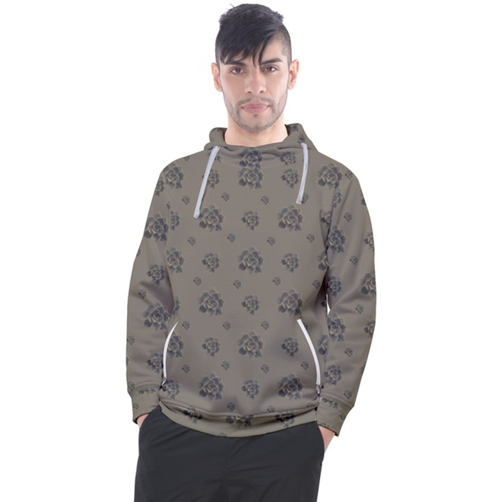 Stylized Cactus Motif Pattern Men s Pullover Hoodie