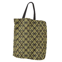 Tiled Mozaic Pattern, Gold And Black Color Symetric Design Giant Grocery Tote by Casemiro