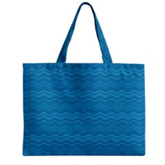 Sea Waves Zipper Mini Tote Bag by Sparkle