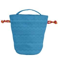 Sea Waves Drawstring Bucket Bag by Sparkle